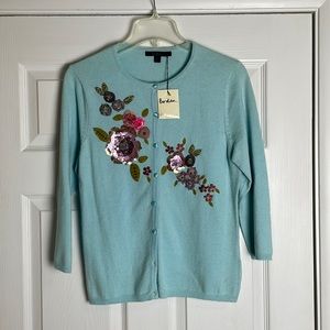 Boden Embellished Cardigan with 3/4 Length Sleeves - NWT